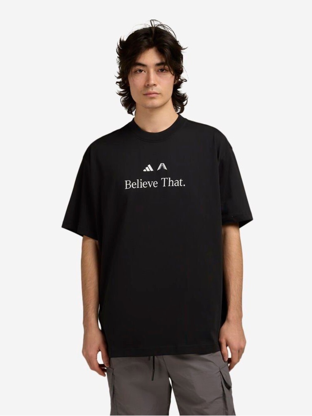 Adidas Black 'Believe That.' Short Sleeve Graphic Tee